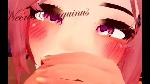MMD Natsuki Giving a Handy-J and some Head