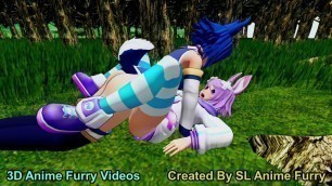 Anime Bunny Girls - Neptune + Aqua Missionary In The Forest