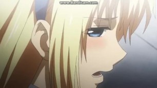 Anime girl gets her tits played with while some fucking loser watches