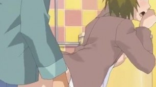 Young Anime Sister gives Blowjob with Cumshot