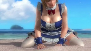 Dead or Alive 5 Tina Sexy Blonde MILF in Maid Miniskirt Upskirt Panty Shot!