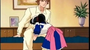 Maid anime hard fucked from behind by her master