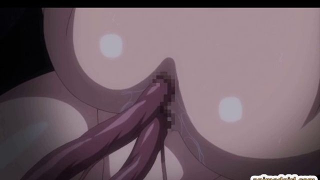 Japanese anime tentacles squeezed and hard fucked