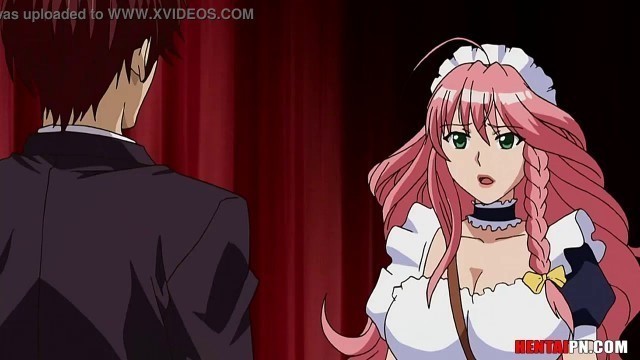 Maid delivers paizuri tit-fucking between massive boobs | Hentai Uncensored