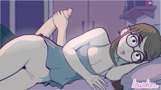 Her Futanari Friend is Masturbating next to her in the Bed