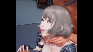 3D Hentai : Sexy Boosty Girl Blowjob, Anal Sex  Ahegao Face
