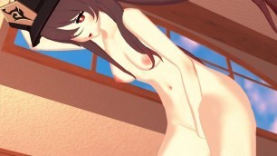 Hu Tao masturbates until she orgasms - Genshin Impact Hentai