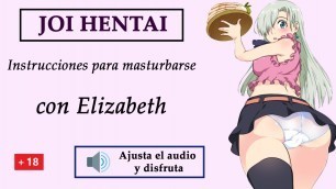 Spanish hentai JOI, Elizabeth quiere tocarte.
