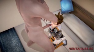 Hentai 3D Overwatch - Tracer 69, boobjob, blowjob, fingering and fucked with creampie