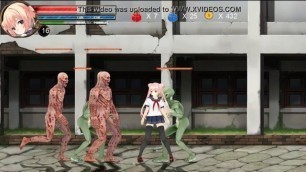 Hentai Game Ryona Fighting girl Mei gameplay . Teen Girl in sex with aliens
