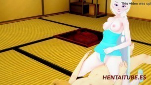 Disney Frozen Hentai - Elsa Footjob and Fucked with cum inside her pussy