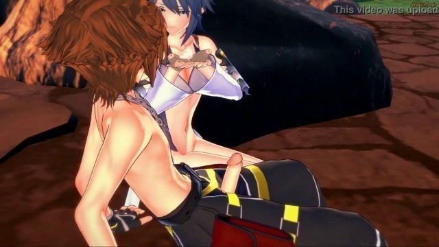 Aqua gives Sora a blowjob before getting fucked doggystyle, lets him cum in her pussy - Kingdom Hearts Hentai.