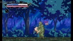 Cute elf girl hentai having sex with monsters men and girls in the forest in hot sex hentai game