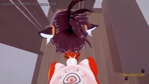 Furry Hentai 3D - POV Tigress blowjob and gets fucked by fox - Japanese manga anime yiff cartoon porn