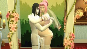 La Boda de Sakura Parte 4 Naruto Hentai Esposa Obediente y Domesticada Preñada de sus Violadores se Casa al frente de su Marido
