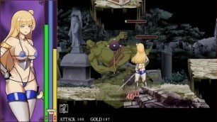 Hot blonde girl hentai having sex with orcs men in Golden rp chronicle action hentai xxx sex game