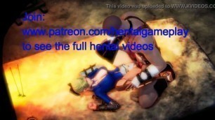 Sophitia soul calibur cosplay game girl hentai having sex with a strong gladiator man in sexy hentai video