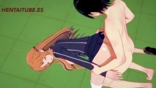 Sword Art Online Hentai 3D - Asuna x Kirito - Handjoob, Blowjob, Fucks with cum inside - Anime Manga Japanese Porn