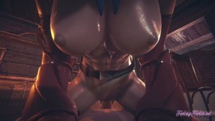 Starwars Hentai POV Ahsoka 3D 4D - blowjob and fucked cowgirl stily with creampie