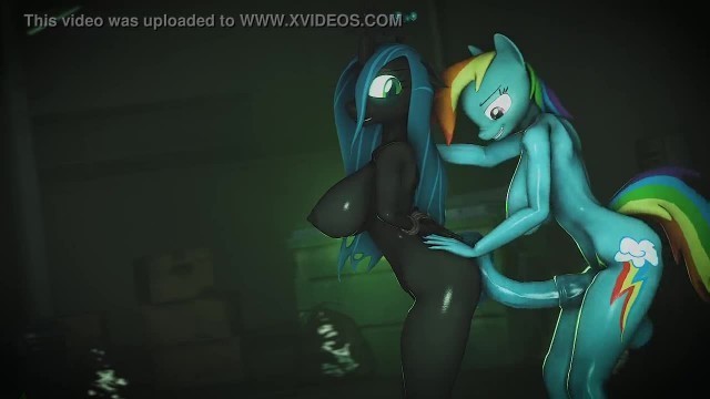 1662992 explicit artist-colon-screwingwithsfm queen chrysalis rainbow dash 3d anal animated anthro arms behind back big penis bo