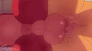 Bath Time - Animation - Digimon Porn Parody XXX (Artist: Zonk Punch) Renamon X Guilmon