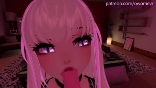 Beautiful POV Blowjob in VRchat - with Lewd Moaning and ASMR Noises &lbrack;VRchat Erp&comma; 3D Hentai&rsqb;
