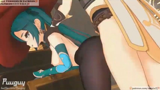 MONA HENTAI GENSHIN IMPACT SEX WITH AETHER BIG COCK 3D MMD BLACK HAIR COLOR EDIT SMIXIX