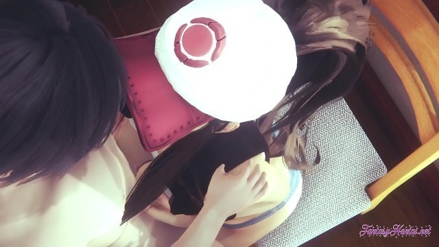 Pokemon Hentai - Hilda Blowjob and boobjob &lpar;Uncensored&rpar; - Japanese Asian Manga anime game porn