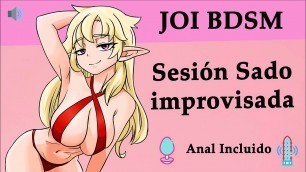 JOI hentai&comma; sesión sado improvisada&comma; voz española&period;