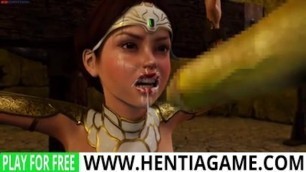 3D hentia Girl Deep throated by Monster Cock