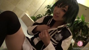 [Hentai Cosplay] Secret Meeting with a Beautiful Girl in Costume Play. She gives a passionate blowjob with her body lit up by el