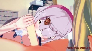 Genshin Impact Hentai - Noelle Having sex with Aether Blowjob, boobjob and fucked with multiple cum 1/3