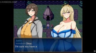 Abandoned village reclamation of Princess Ponkotsu Justy [PornPlay Hentai game] Ep.1 Lazy princess with giant breasts