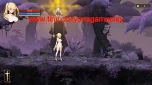 Pretty blonde has sex with goblins man in new hentai porn game
