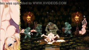 Pretty knight lady has sex with goblins men in S.of.g.knight act hentai porn xxx game