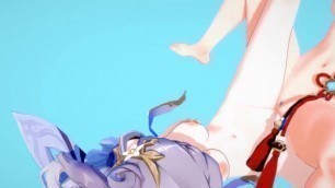 Genshin Impact Hentai Yuri - Ganyu and Kequing Lesbian sex - Japanese Asian Manga Anime Game Porn