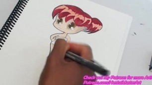 Chibi Style Speed drawing of Tawny