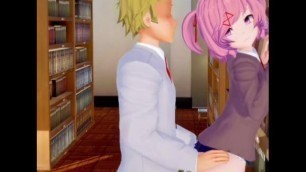 DDLC Natsuki Getting Fucked In The Library