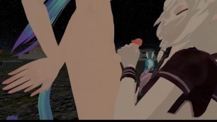 Neko Trap Hatsune Miku getting blowjob in VR (no audio)