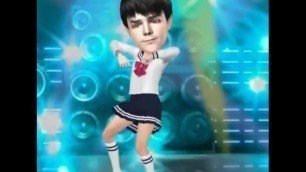 Sexy emo schoolgirl Gerard Way dancing with no panties