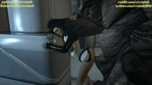 Miranda Lawson taking it from behind by monster 3D SFM porn