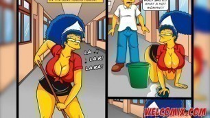 Margy is a hot maid! The hot cleaning lady - The Simptoons Hentai