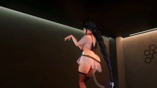Shogun Raiden And Yae Miko Sex Hentai Genshin Impact Dancing Gangbang AOA Miniskirt Black Hair Color Edit Smixix