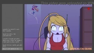 Cute hentai blonde plays with pussy (2D animation)