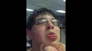 Average Asian Boy Licking His Self