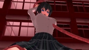 [MMD R-18] Sexy Schoolgirl Becomes a Demonic Tentacle Demon's Property