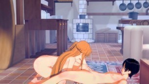 SAO sword art online Hentai - Asuna hardsex to Kirito - Japanese Asian Manga Anime Film Game Porn