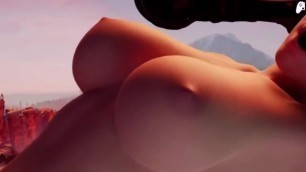 (4K - Rigid3D) Big boobs girls do titjobs to massage and jerk huge sized erect penises to cum | 3D Hentai