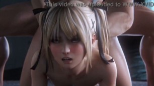 3D Compilation: Marie Rose Petite Blonde Teen Doggystyle Hard Fuck and Creampie DOA Uncensored Hentai