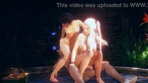 Two Sexy Hentai - woman having sex in a threesome - Japanese Asian Manga Anime Film Game Porn